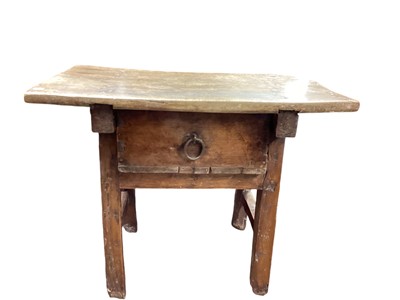 Lot 1352 - Antique side table with single drawer, 75cm wide, 46cm deep, 59.5cm high