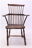 Lot 1733 - Good early 19th century beech and elm...