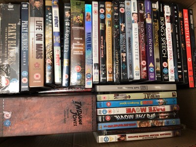 Lot 348 - Six boxes of DVDs including boxed sets