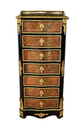 Lot 1547 - 19th century French boulle work escritoire chest