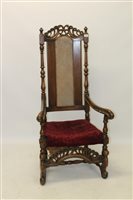 Lot 1738 - 17th century-style walnut Carolean open...