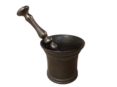 Lot 345 - Bronze pestle and mortar