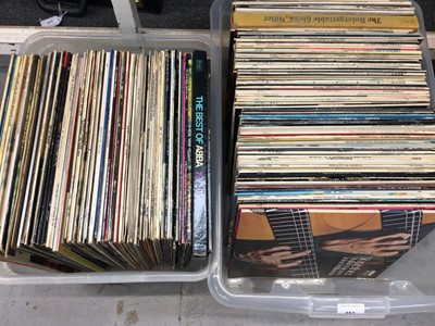 Lot 353 - Two boxes of LP records including Frank Sinatra, ABBA, Elvis, Rod Stewart etc