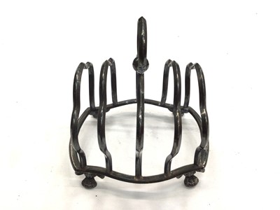 Lot 1087 - Victorian silver toast rack (Sheffield 1894)