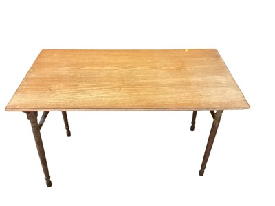 Lot 1405 - Old folding table, 110cm wide, 59cm deep, 66.5cm high