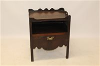 Lot 1746 - George III mahogany bedside cupboard, the...