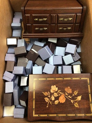 Lot 1062 - Collection of wooden and empty jewellery boxes