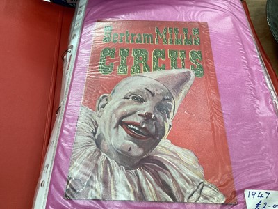 Lot 545 - Two albums of mixed ephemera including circus related programmes and other items.