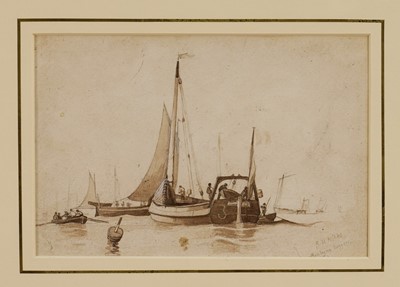 Lot 1274 - Richard Henry Nibbs (1816-1893) four monochrome watercolours, each inscribed