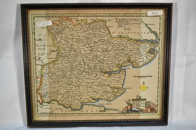 Lot 1300 - C. Smith, early 19th century hand coloured engraved map of Essex, 52cm x 57cm, Robert Morden Essex map