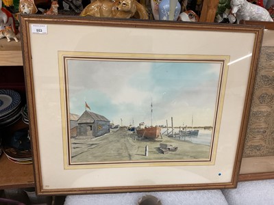 Lot 553 - Robert Horne- watercolour of Southwold and other watercolour and pictures.