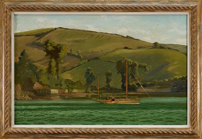 Lot 1250 - *Charles Pears (1873-1958) oil on canvas - Yachting in the Fal Estuary, signed, framed