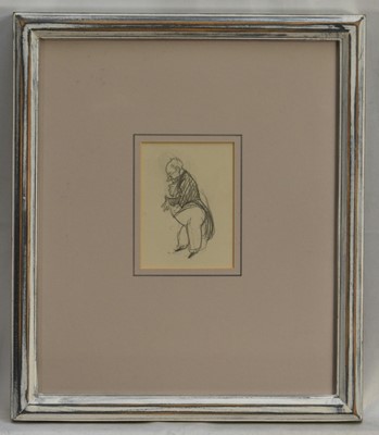 Lot 1284 - *Ernest Shepard (1927-1976) two pencil drawings - ‘Man deep in thought’, 10cm x 7cm and ‘Man cleaning his spectacles’