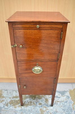 Lot 1719 - Unusual Regency mahogany bedside cupboard with slide and door