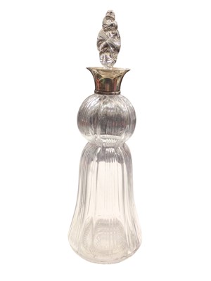 Lot 1093 - Late Victorian silver mounted glass decanter (London 1899) makers mark Hukin & Heath