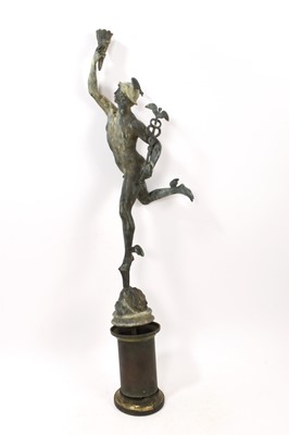 Lot 1100 - Late 19th / early 20th century bronze figure of Mercury