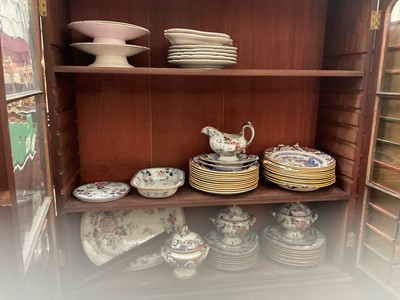 Lot 572 - Group of 19th century ironstone china dinner ware.