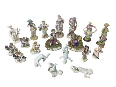 Lot 387 - Group of Continental porcelain figures