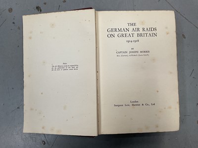 Lot 658 - The German Air Raids on Great Britain 1914-1918, by Captain Joseph Morris, including many fold-out maps