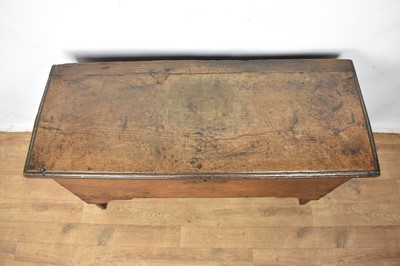 Lot 1574 - Late 17th century provincial elm six plank coffer