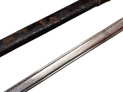 Lot 1018 - Fine George V 1st Gurkha Rifles Officers sword by Henry Wilkinson in scabbard