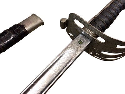 Lot 1018 - Fine George V 1st Gurkha Rifles Officers sword by Henry Wilkinson in scabbard