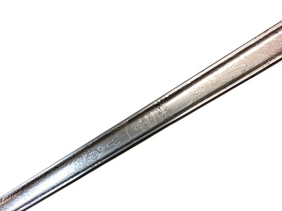 Lot 1018 - Fine George V 1st Gurkha Rifles Officers sword by Henry Wilkinson in scabbard