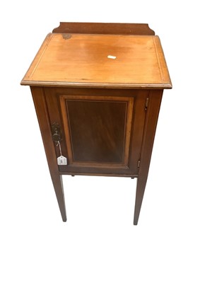 Lot 1493 - Edwardian inlaid mahogany pot cupboard