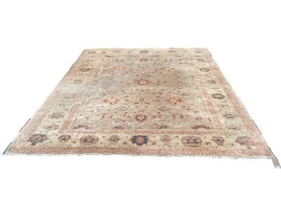 Lot 1503 - Large beige rug, 359cm x 266cm