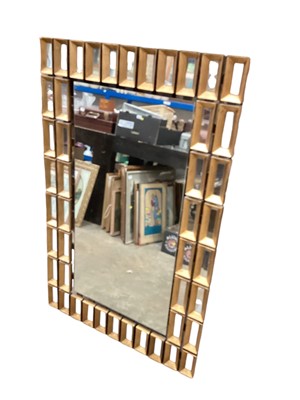 Lot 1511 - R.V. Astley designer mirror with gilt cut-out geometric frame