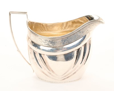 Lot 480 - George III silver helmet shaped cream jug