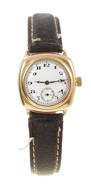 Lot 803 - 1930s gentlemen's gold "Submarine" wristwatch