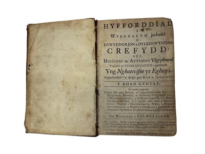 Lot 1569 - Good early Welsh book