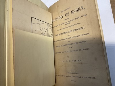 Lot 1560 - History of Essex by D.W. Coller 1861 with map, others on Essex
