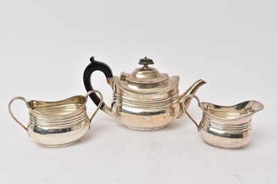 Lot 500 - Silver 3 piece batchelors tea set