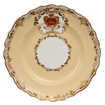 Lot 69 - 19th century French Count’s armorial plate by Copeland and Garrett, 25cm in diameter.