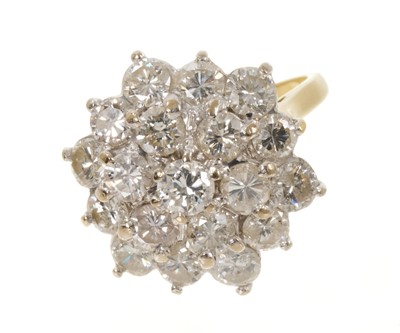 Lot 628 - Diamond cluster ring, approximately 3cts