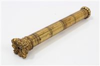 Lot 41 - George IV gilt brass tipstaff with crown...