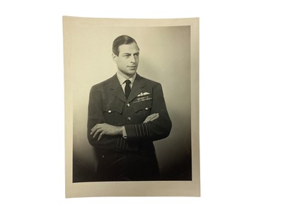 Lot 63 - H.R.H. Prince George Duke of Kent, four fine bromide print portrait photographs of the Duke wearing his RAF uniform by the Harslip Studio, Mayfair and signed by the photographer on the mounts, th...