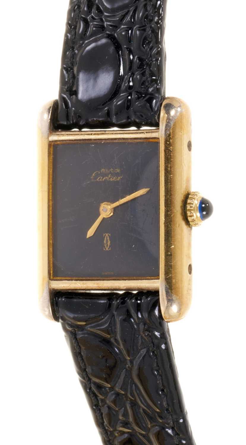 Lot 811 - Ladies' Cartier Must de Cartier tank wristwatch