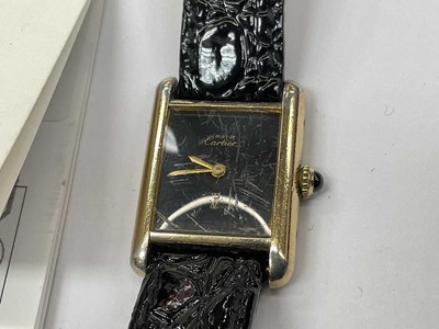 Lot 811 - Ladies' Cartier Must de Cartier tank wristwatch