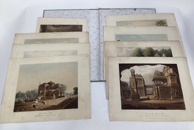 Lot 1487 - Captain Robert Melville Grindlay (1786-1877) eight plates of India, approx 23cm x 29cm, unframed