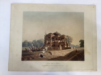 Lot 1487 - Captain Robert Melville Grindlay (1786-1877) eight plates of India, approx 23cm x 29cm, unframed