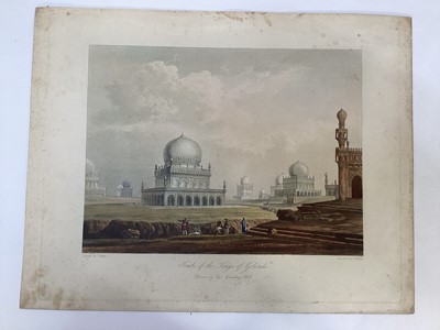 Lot 1487 - Captain Robert Melville Grindlay (1786-1877) eight plates of India, approx 23cm x 29cm, unframed