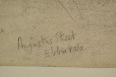 Lot 1350 - *Nan Youngman (1906-1995) graphite on paper - Augustus Street Ebbw Vale, signed and dated ‘51, heavily annotated, 25cm x 37cm in glazed frame