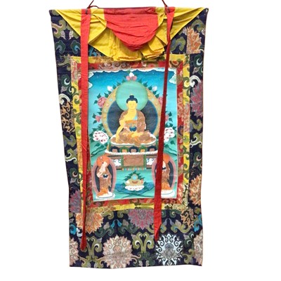 Lot 2081 - Contemporary thangka scrolls (5) plus an earlier example.