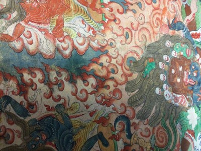 Lot 2081 - Contemporary thangka scrolls (5) plus an earlier example.