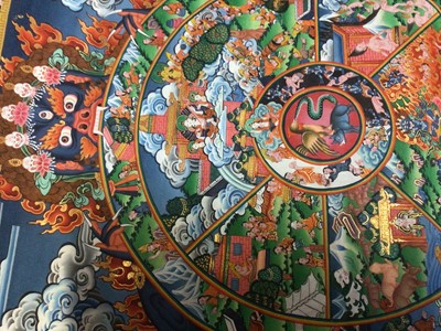 Lot 2081 - Contemporary thangka scrolls (5) plus an earlier example.