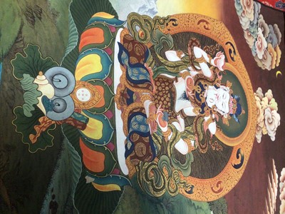 Lot 2081 - Contemporary thangka scrolls (5) plus an earlier example.