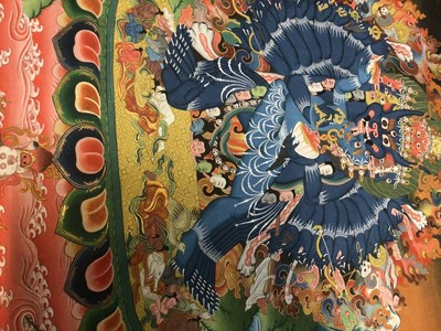 Lot 2081 - Contemporary thangka scrolls (5) plus an earlier example.